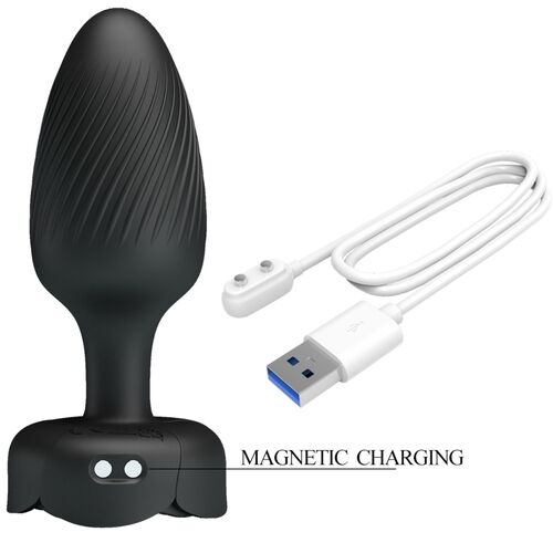 OSBORN PLUG ANAL COM LUZ LED PRETO 9,8 CM