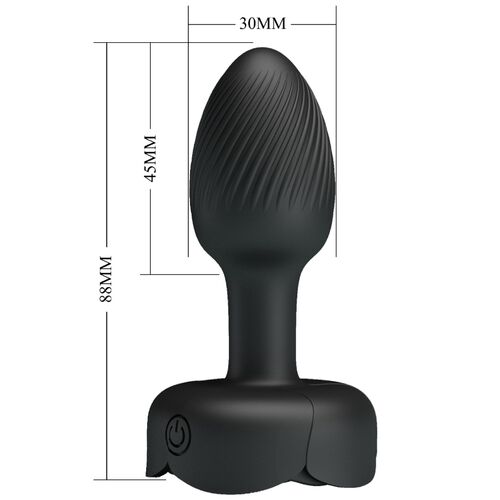 OLMAN PLUG ANAL COM LUZ LED PRETO 8,8 CM