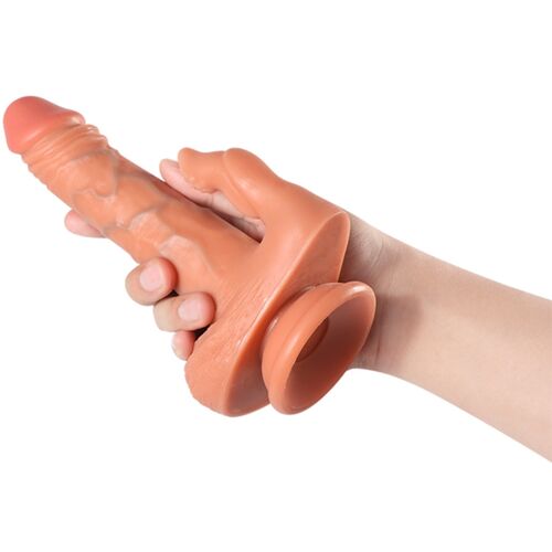 ESTIMULADOR DE DILDO E CLITÓRIS JULIAN COM VIBRAÇÃO E CONTROLE REMOTO 16 CM