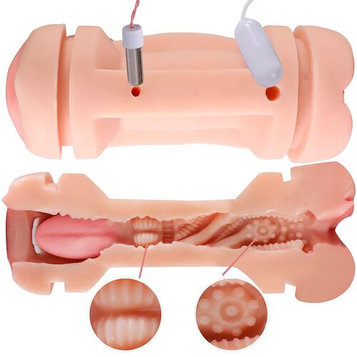 KAY MASTURBADOR DUPLO COM BOCA DUPLA E VIBRAÇÃO DE VAGINA