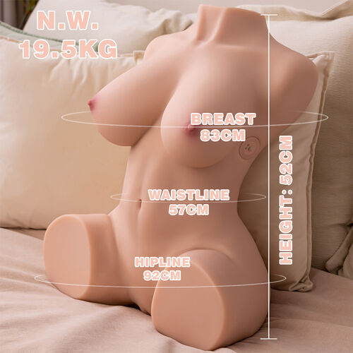 DANIA THRUSTING TORSO REALISTA COM VIBRAÇÃO FEMININA 52 CM