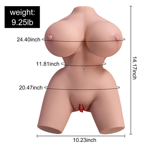 FRIEDA TRONCO FEMININO REALISTA COM VIBRAÇÃO 36 CM