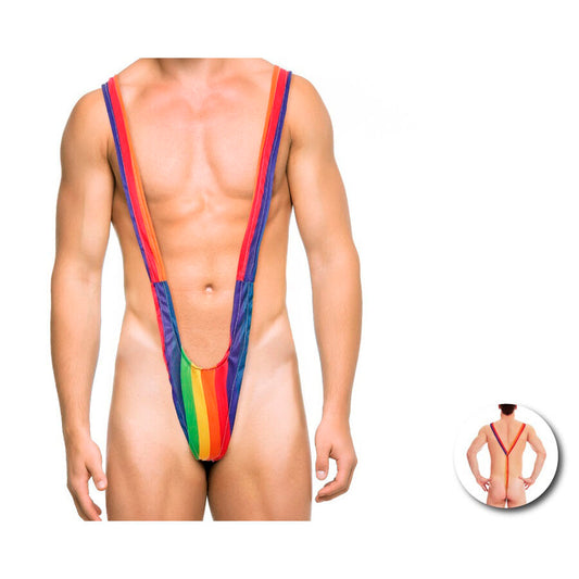 TRIQUÍNI MASCULINO COM BANDEIRA DO ARCO-ÍRIS