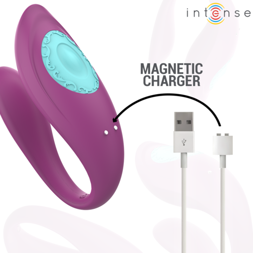 ANNIE VIBRADOR E ESTIMULADOR EM FORMA DE U ROXO CONTROLE REMOTO