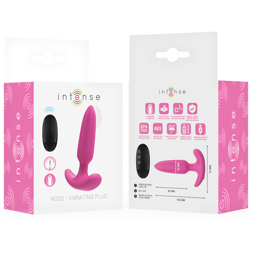 ROSS ANAL PLUG 10 VIBRAÇÕES ROSA CONTROLE REMOTO