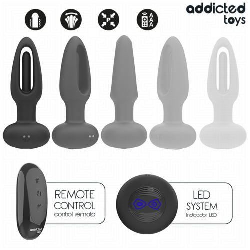 PLUG ANAL COM LÍNGUA VIBRATÓRIA E CONTROLE REMOTO