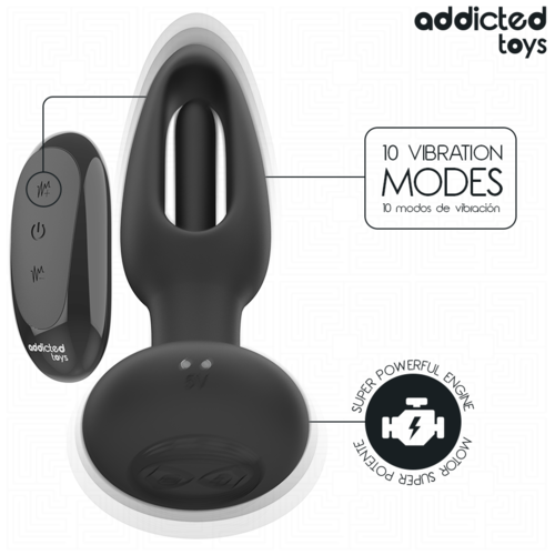 PLUG ANAL COM LÍNGUA VIBRATÓRIA E CONTROLE REMOTO