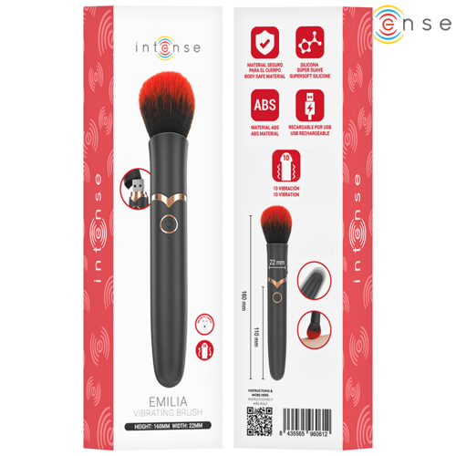 EMILIA ESCOVA VIBRATÓRIA 10 VIBRAÇÕES 16 CM