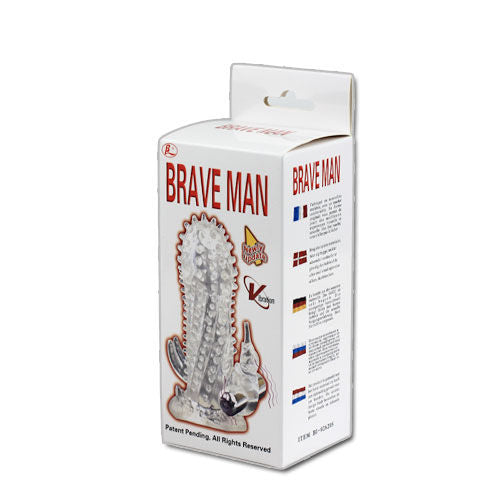 BRAVE MAN COELHO VIBRADOR EXTENSO DE PÉNIS