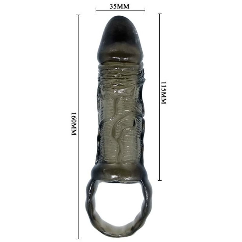 FUNDA EXTENSORA PENE CON STRAP PARA TESTICULOS 11.5 CM