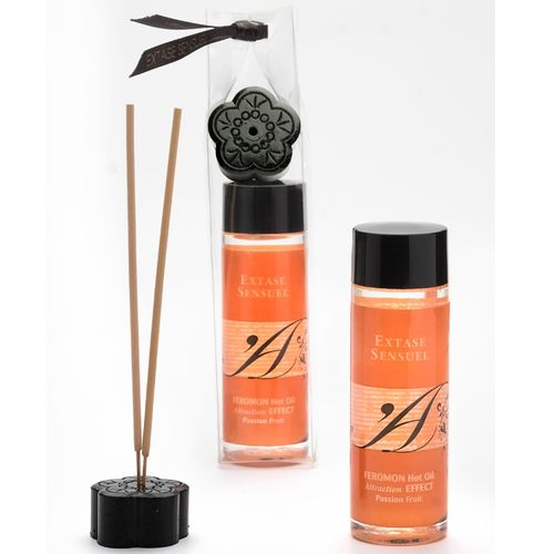 ÓLEO DE MASSAGEM DE EFEITO CALOR COM FEROMÔNIOS DE MARACUJÁ 100 ML