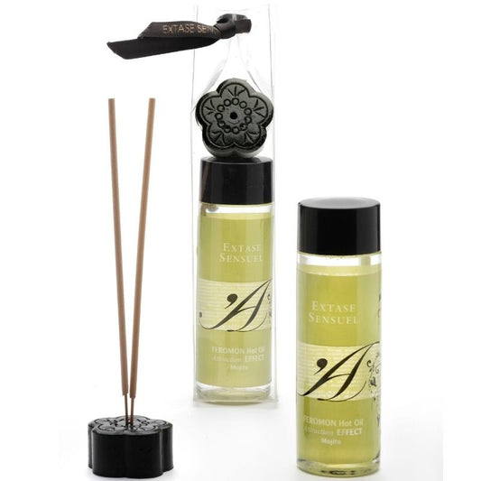 ÓLEO DE MASSAGEM DE EFEITO CALOR COM FEROMÔNIOS MOJITO 100 ML