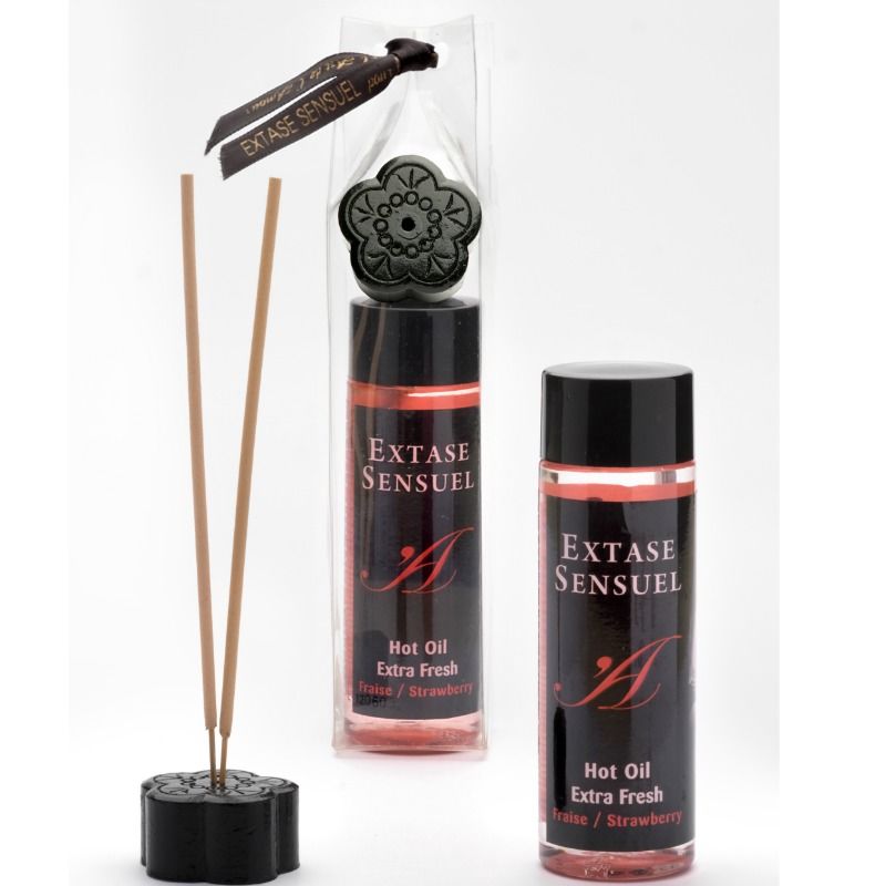 ÓLEO DE MASSAGEM COM EFEITO MORANGO EXTRA FRESCO 100 ML