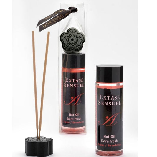 ÓLEO DE MASSAGEM COM EFEITO MORANGO EXTRA FRESCO 100 ML