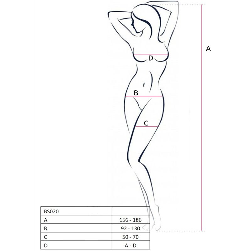BODYSTOCKING PRETO TAMANHO ÚNICO BS020
