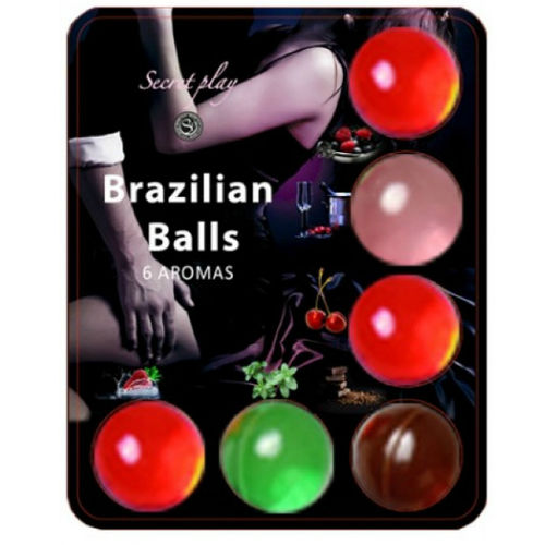 BRAZILLIAN BALLS LUBRIFICANTE HOT BALLS 6 UNIDADES