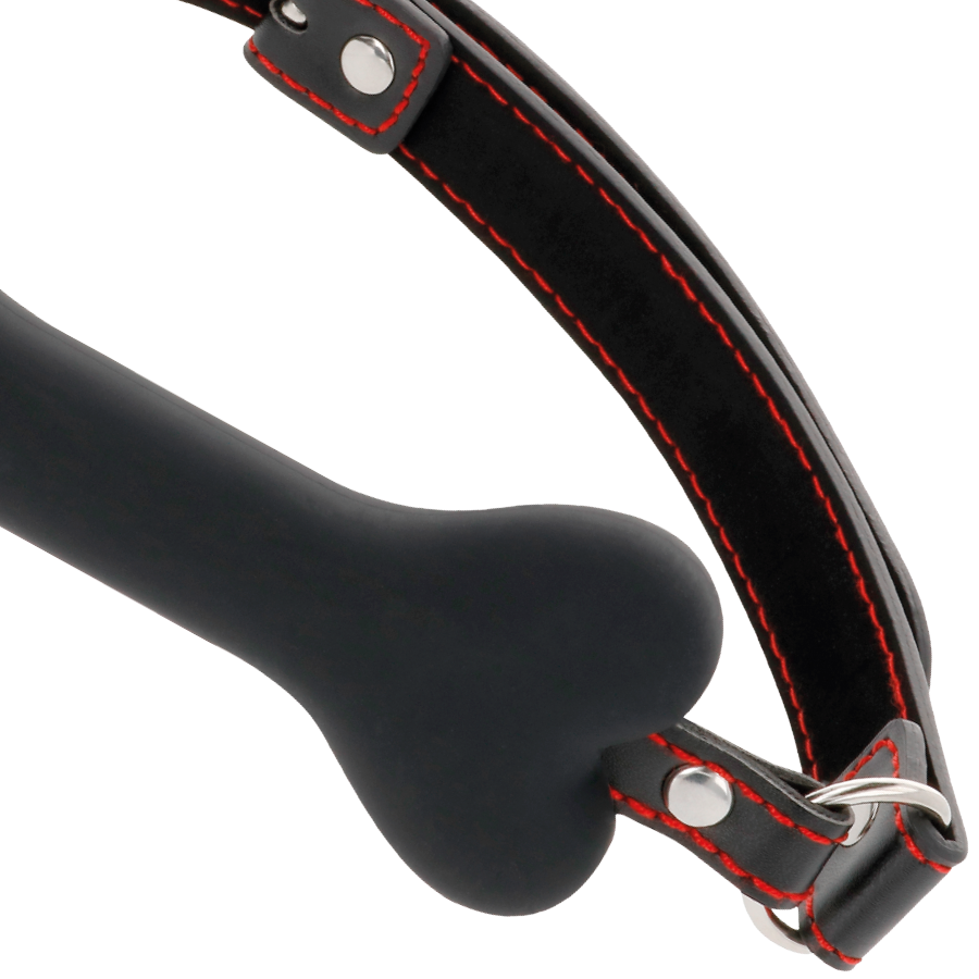 MORDAÇA DE SILICONE DE OSSO PRETO