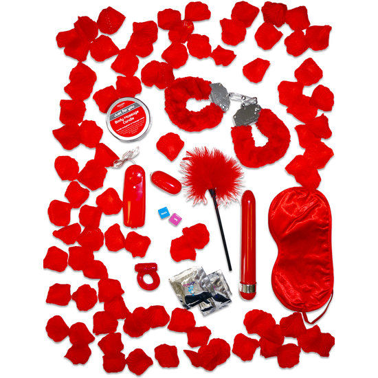 CONJUNTO DE PRESENTE ROMANCE VERMELHO
