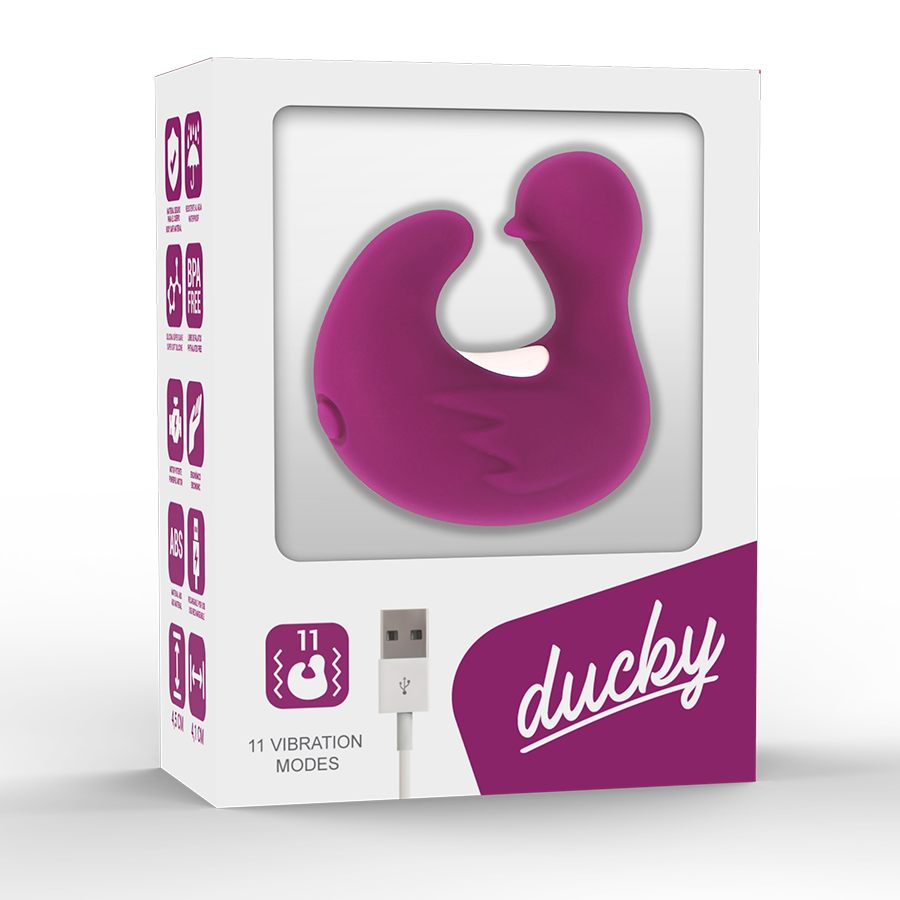 DEDAL DE PATO ESTIMULANTE DE SILICONE RECARREGÁVEL DUCKYMANIA