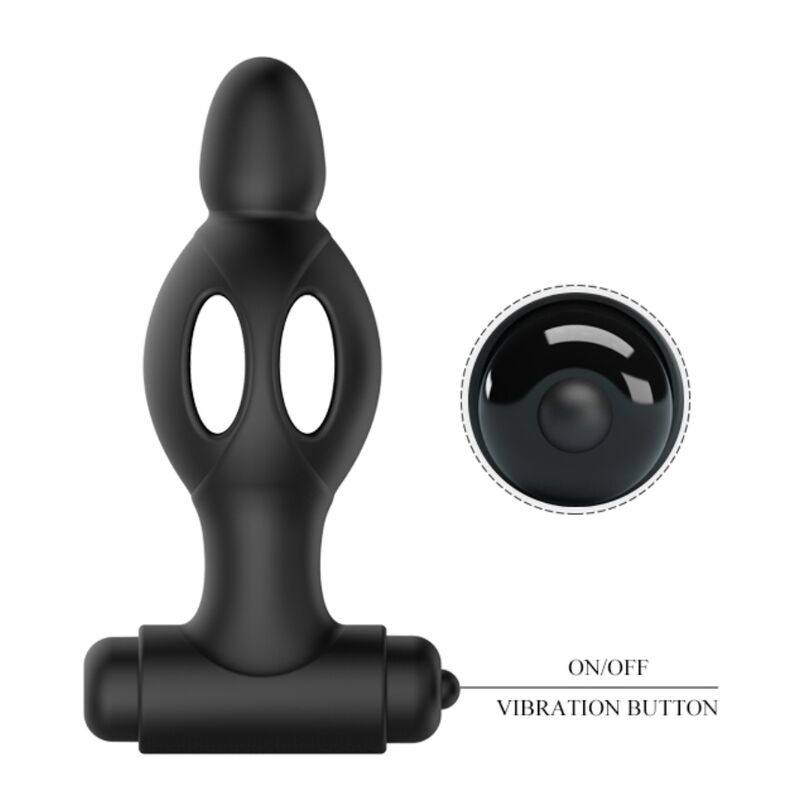 PLUG ANAL DE SILICONE COM VIBRAO