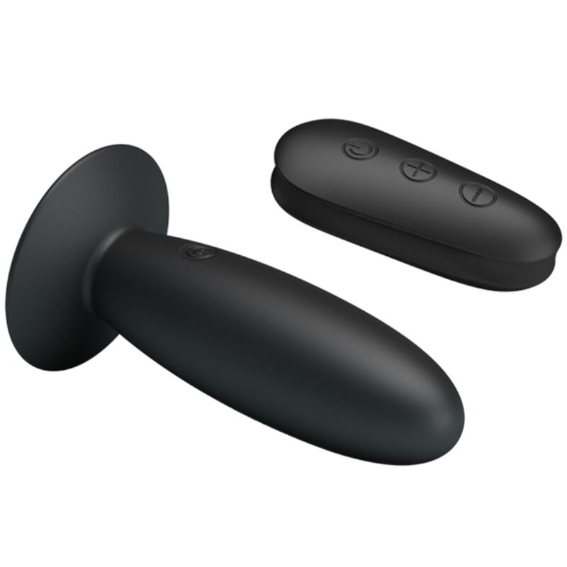 PLUG ANAL COM CONTROLE REMOTO VIBRAO PRETO