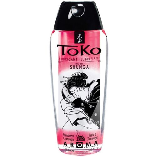 TOKO AROMA LUBRIFICANTE DE MORANGO E CHAMPANHE