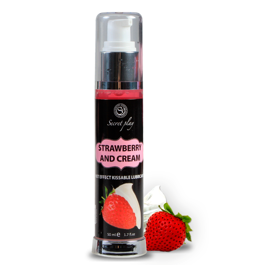 LUBRIFICANTE 2-1 EFEITO TÉRMICO MORANGO E CREME 50 ML