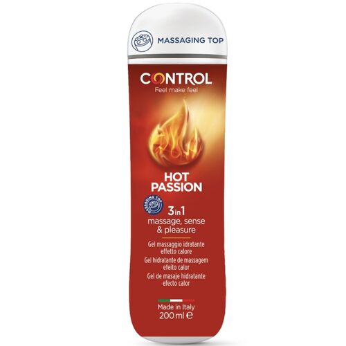 LUBRIFICANTE CONTROL PAIXÃO QUENTE 3 EM 1 GEL 200 ML