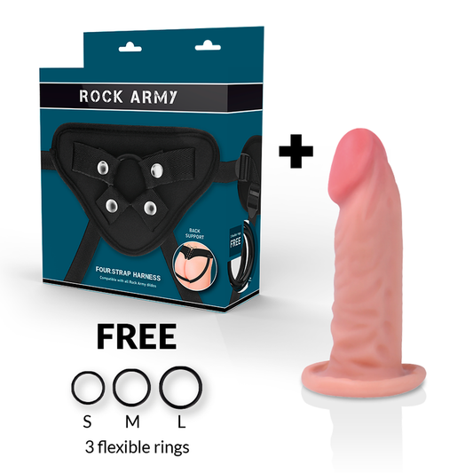 ROCKARMY ARNES + DUAL DENSITY TIGER DILDO REALISTA 14CM