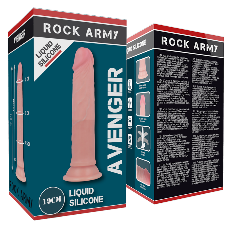 ARNÊS + DILDO SILICONE LÍQUIDO PREMIUM AVENGER 19 CM -O- 3.98 CM