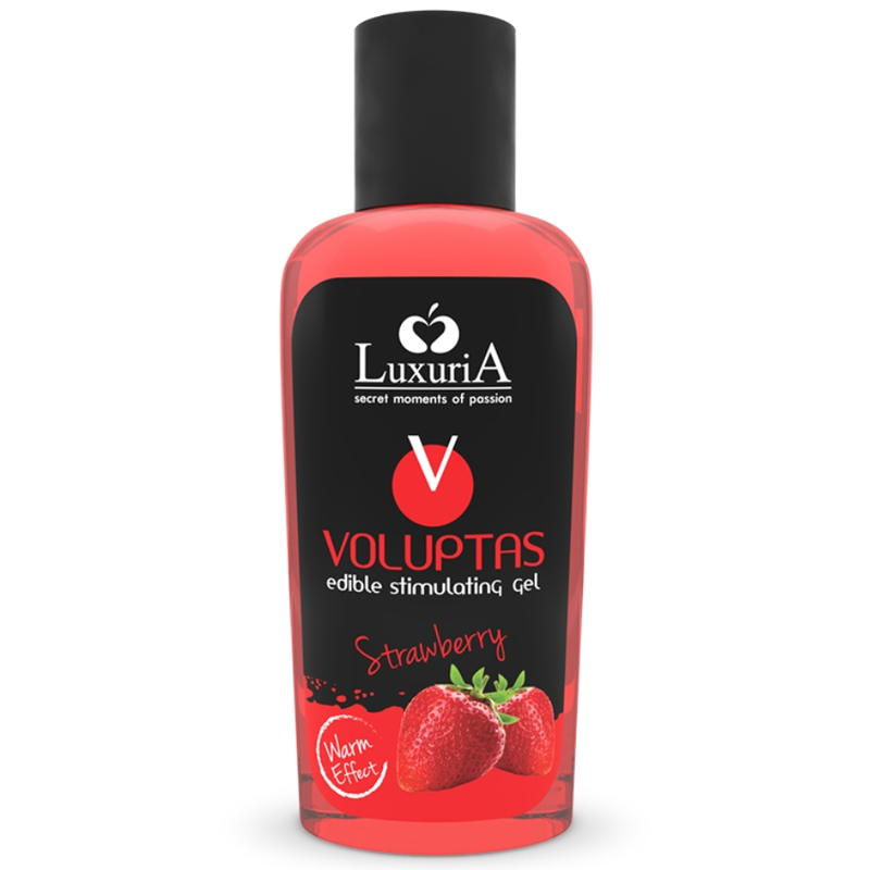 GEL DE MASSAGEM COMESTÍVEL EFEITO AQUECENTE - MORANGO 100 ML