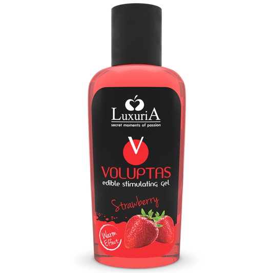 GEL DE MASSAGEM COMESTÍVEL EFEITO AQUECENTE - MORANGO 100 ML