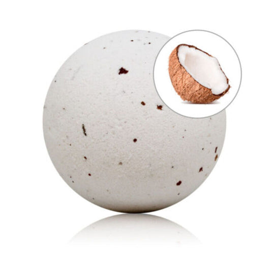 BOMBA DE BANHO PERFUME DE COCO COM PÉTALAS DE ROSA