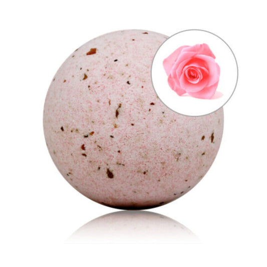 BOMBA DE BANHO PERFUME DE ROSAS COM PÉTALAS DE ROSA