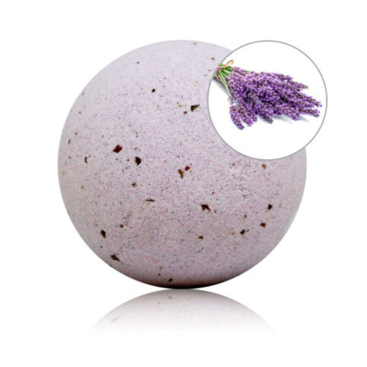 BOMBA DE BANHO PERFUME DE LAVANDA COM PÉTALAS DE ROSA
