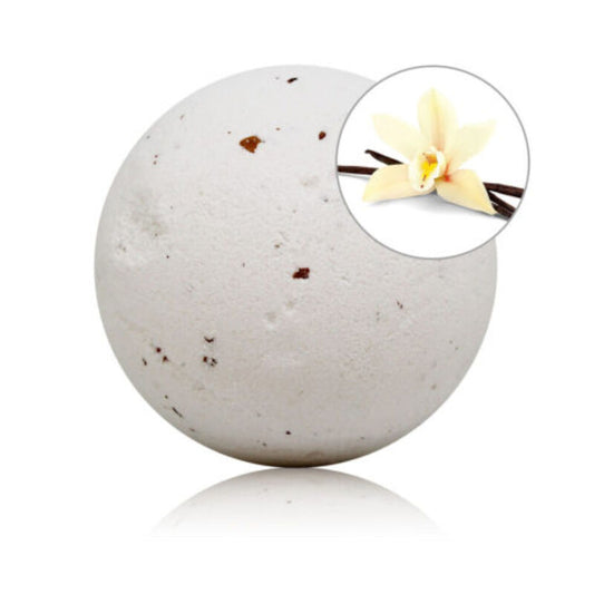 BOMBA DE BANHO PERFUME DE BAUNILHA COM PÉTALAS DE ROSA