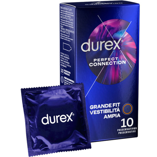 PRESERVATIVOS DUREX CONEXÃO PERFEITA LUBRIFICAÇÃO EXTRA DE SILICONE 10 UNIDADES