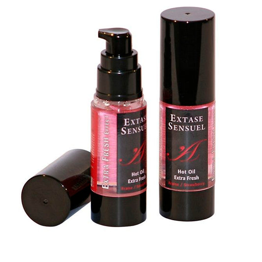 ÓLEO DE MASSAGEM COM EFEITO MORANGO EXTRA FRESCO 30 ML