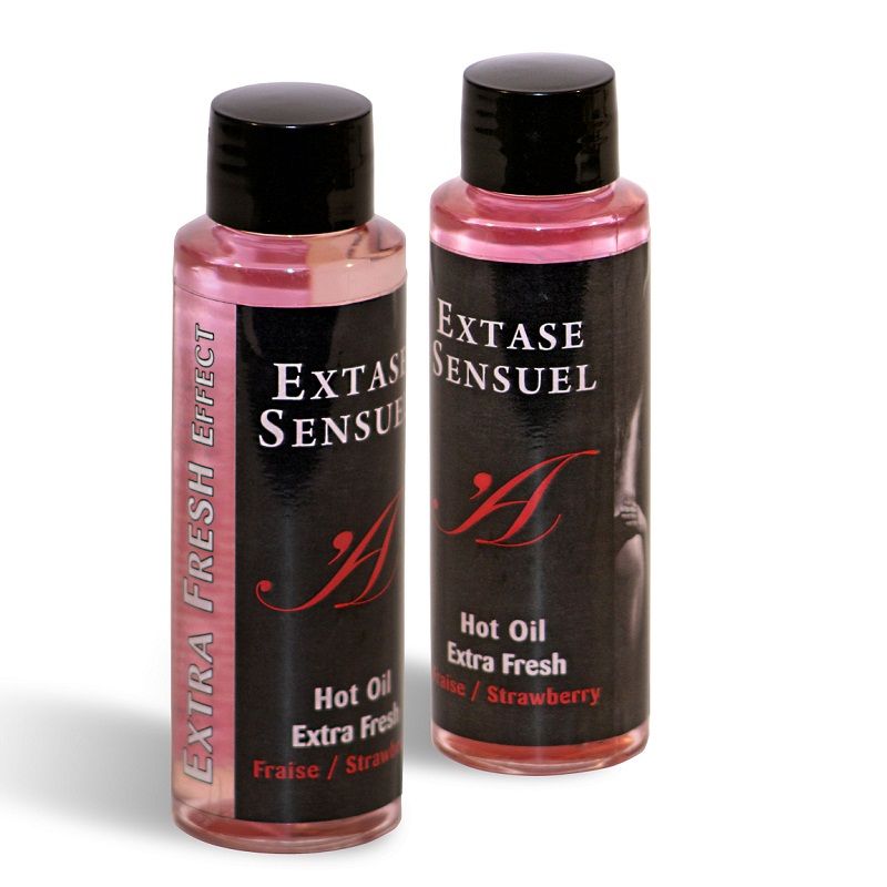 ÓLEO DE MASSAGEM COM EFEITO MORANGO EXTRA FRESCO 100 ML