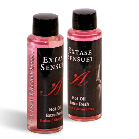 ÓLEO DE MASSAGEM COM EFEITO MORANGO EXTRA FRESCO 100 ML