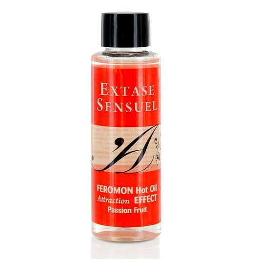 ÓLEO DE MASSAGEM DE EFEITO CALOR COM FEROMÔNIOS DE MARACUJÁ 100 ML