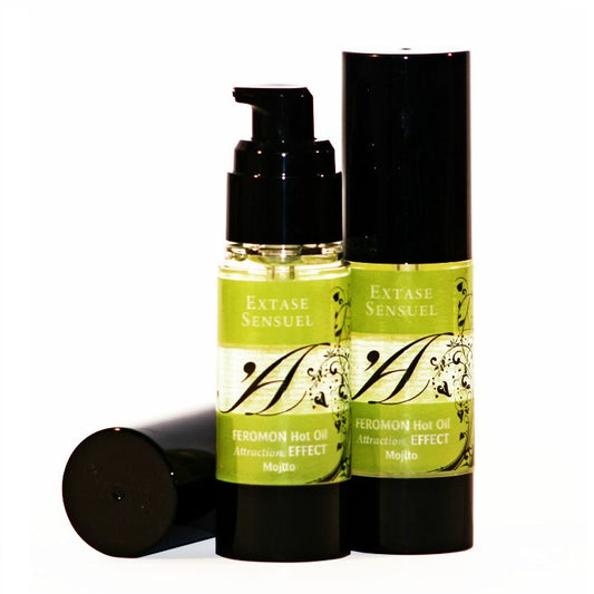 ÓLEO DE MASSAGEM DE EFEITO CALOR COM FEROMÔNIOS MOJITO 30 ML