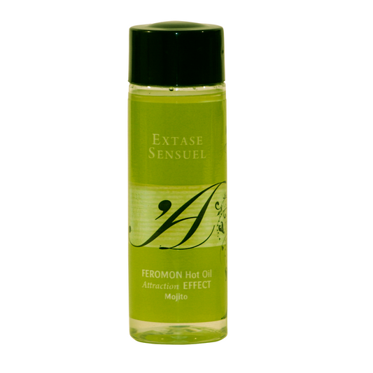 ÓLEO DE MASSAGEM DE EFEITO CALOR COM FEROMÔNIOS MOJITO 100 ML