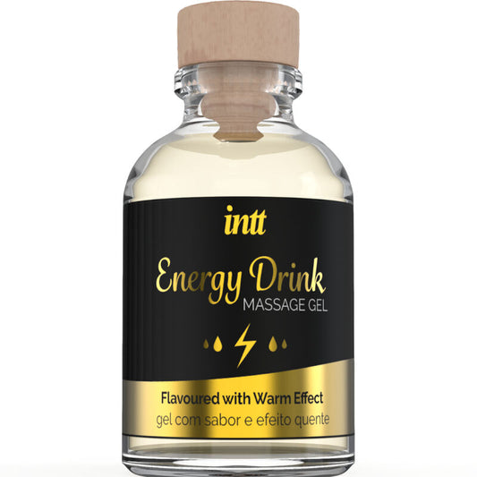 GEL DE MASSAGEM COM ENERGIA AROMATIZADA BEBIDA E EFEITO AQUECENTE