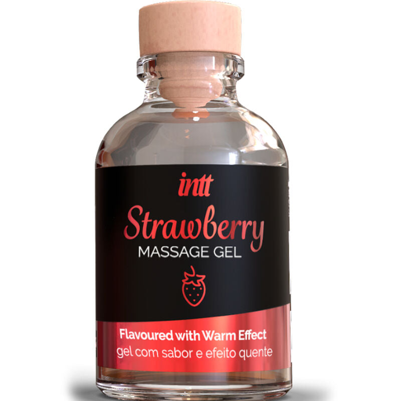GEL DE MASSAGEM INTT - HOT EFFECT SABOR DE MORANGO