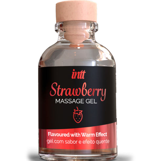 GEL DE MASSAGEM INTT - HOT EFFECT SABOR DE MORANGO
