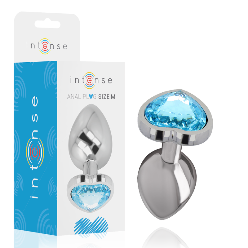 PLUG ANAL DE ALUMÍNIO METAL CORAO AZUL TAMANHO M