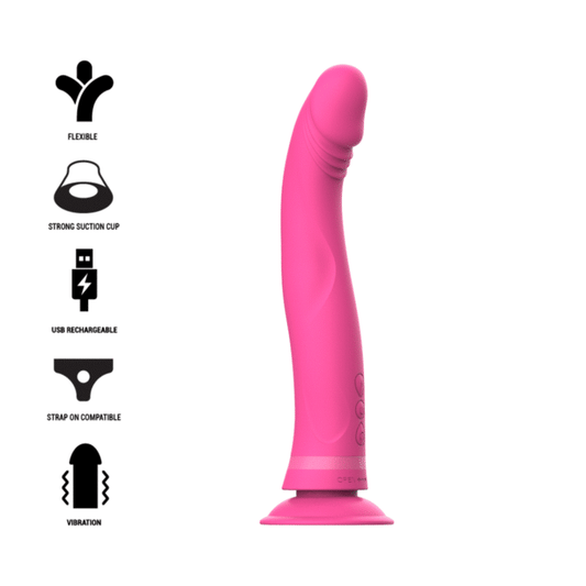 MICHELANGELO DILDO VIBRADOR SILICONE ROSA