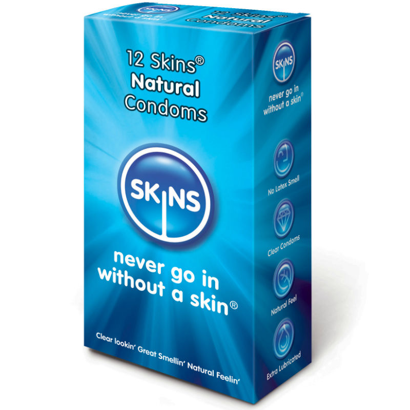 PRESERVATIVOS SKINS CONDOM NATURAL 12 UNIDADES