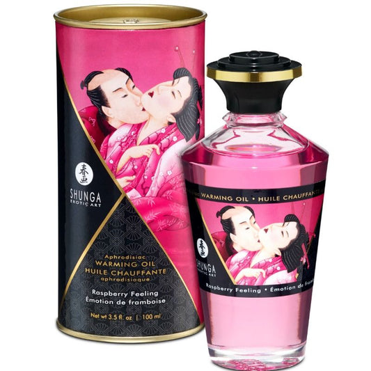 SHUNGA AFRODÍSICO ÓLEO AQUECENTE SENSAÇÃO DE FRAMBOESA 100 ML